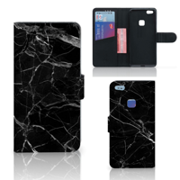 Huawei P10 Lite | Bookcase | Marmer Zwart - Origineel Cadeau Vader