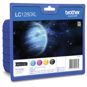 Brother inktcartridge, 1.200-2.400 pagina&apos;s, OEM LC-1280XLVALBPDR, 4 kleuren