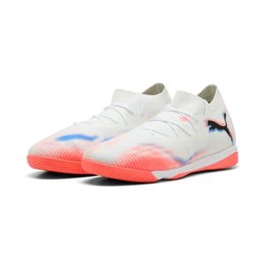 PUMA Future 8 Match Zaalvoetbalschoenen (IN) Wit Felrood Blauw