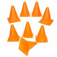12x Veldsport/voetbal training pionnen oranje 17 cm - Pionnen - thumbnail