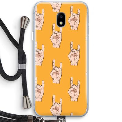 Rock: Samsung Galaxy J3 (2017) Transparant Hoesje met koord