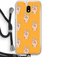 Rock: Samsung Galaxy J3 (2017) Transparant Hoesje met koord