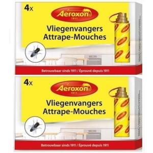 8x Aeroxon vliegenvangers met plakstrip 22 cm - Vliegenstrips
