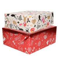 6x Rollen Kerst inpakpapier/cadeaupapier mixprint 250 x 70 cm