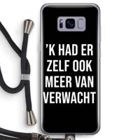 Meer verwacht  - Zwart: Samsung Galaxy S8 Transparant Hoesje met koord