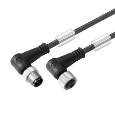 Weidmüller 1906310060 Sensor/actuator connector, geassembleerd M12 Aantal polen (sensoren): 4 Stekker, haaks, Bus, haaks 0.60 m 1 stuk(s)
