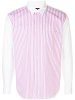 Comme des Garçons Homme Plus chemise à empiècement rayé - Blanc