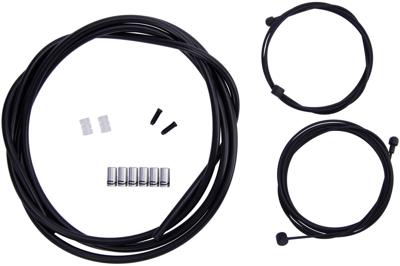CONTEC Ct brake cable set stop++ steel fr+rear compl black
