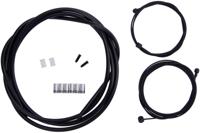 CONTEC Ct brake cable set stop++ steel fr+rear compl black