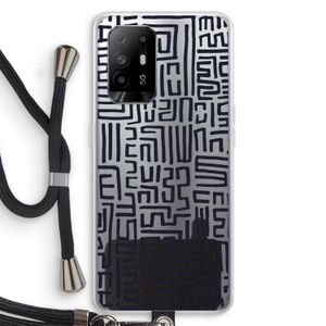 Moroccan Print: Oppo A95 5G Transparant Hoesje met koord