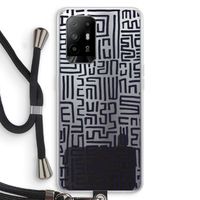 Moroccan Print: Oppo A95 5G Transparant Hoesje met koord