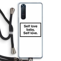 Self love: Sony Xperia 5 II Transparant Hoesje met koord