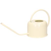 Plantengieter retro - rvs metaal - creme wit - 1100 ml - Gieters voor binnen