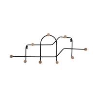 Present Time Kapstok Mace - Mat Zwart - 71x4x27cm