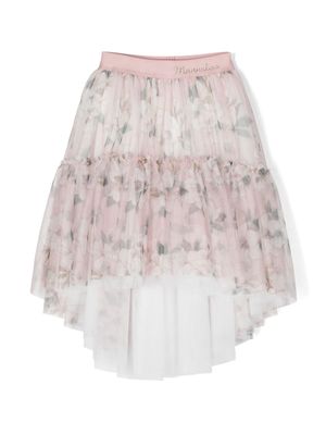 Monnalisa tutu en tulle à fleurs - Rose