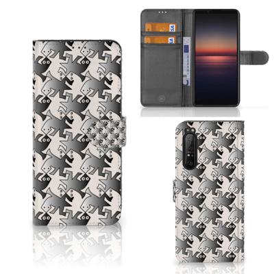 Sony Xperia 1 II | Telefoonhoesje | Met pasjeshouder | Salamander Grey
