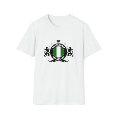 T-shirt regular wit - Het wapen van Rotterdam - logo voor groot