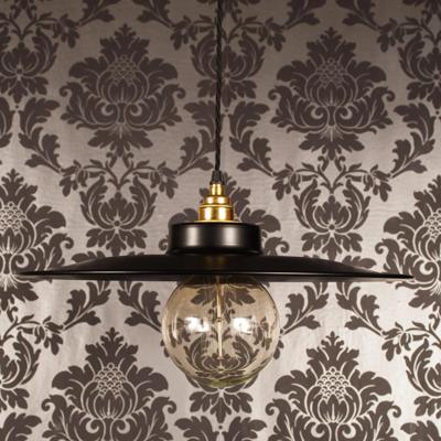 Slimline Scandinavische lampenkap 3 kleuren 410mm-Zwart