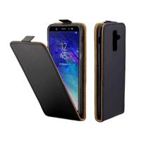 Zakelijke stijl verticaal flip TPU lederen Case voor Samsung Galaxy A6 Plus (2018), met kaartslot (zwart) (zwart)
