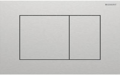 Geberit Sigma 40 bedieningspaneel square geborsteld RVS voor Sigma reservoirs 8cm (UP720) en 12cm (UP320)