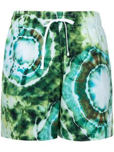 AMIRI short de bain tie-dye à lien de resserrage - Vert