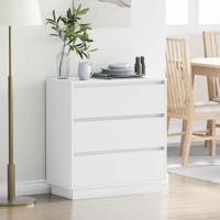 Nachtkastje met lade met Wit 71 x 34,5 x 75 cm Bewerkt hout
