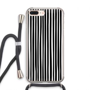 Stripes: iPhone 7 PLUS Transparant Hoesje met koord