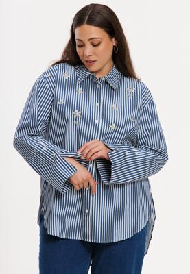 Yoek Blouse BLUE STRIPE | Indigo | Maat 42/44