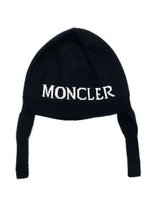 Moncler Enfant ribbed-edge knitted hat - Bleu