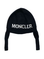 Moncler Enfant ribbed-edge knitted hat - Bleu