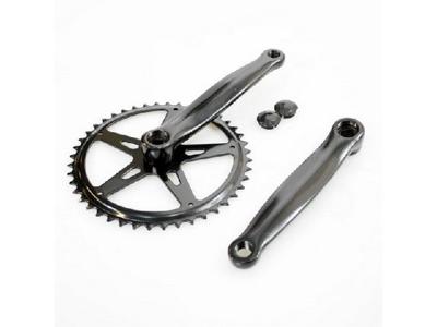 Hzb kettingwiel/crankset staal 46 tands 170 mm 1/8 + 3/32 zwart
