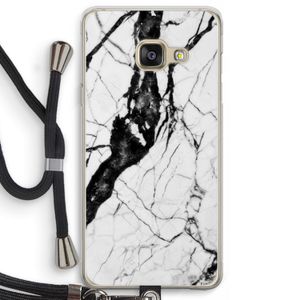Witte marmer 2: Samsung Galaxy A3 (2016) Transparant Hoesje met koord