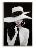 GESCHILDERD OP DOEK GELAKT MARTY MET LIJST -H- CM 62X4X92