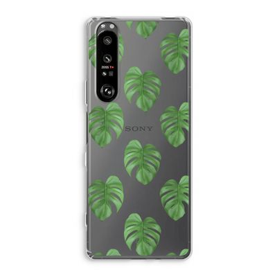 Monstera leaves: Sony Xperia 1 III Transparant Hoesje