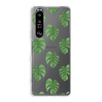 Monstera leaves: Sony Xperia 1 III Transparant Hoesje