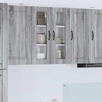 Keukenkast met plank Grijs Sonoma 60 x 31 x 80 cm Bewerkt hout