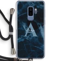 Midnight Marble: Samsung Galaxy S9 Plus Transparant Hoesje met koord