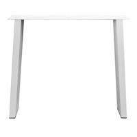 Stalen tafelpoot wit trapezium 80 bij 10 cm en hoogte 72 cm (4 x 10 cm)