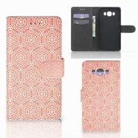 Samsung Galaxy J7 2016 | Telefoon Hoesje | Pattern Orange