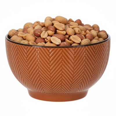 Serveer/chips schaaltje Fishbone - terra - 14 x 8 cm - keramiek - kommetjes - 680 ml