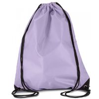Sport gymtas/draagtas lila paars met rijgkoord 34 x 44 cm van polyester - Gymtasje - zwemtasje - thumbnail