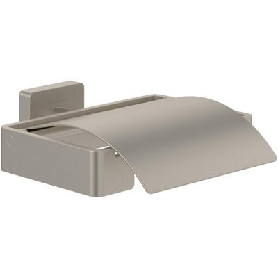 Villeroy & Boch Elements - Striking Toiletrolhouder met deksel - 131 x 115 x 45 mm - Matt Brushed Nickel (RVS) TVA15201300064