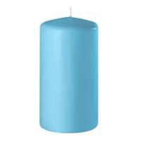 Enlightening Candles Cilinder/stompkaars - turquoise blauw - D8 x H12 cm - 45 branduur