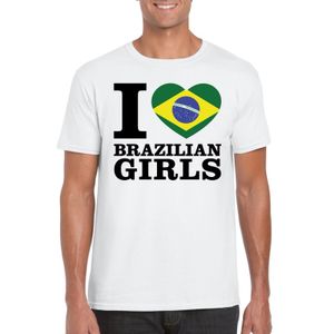 I love Brazilian girls t-shirt wit heren