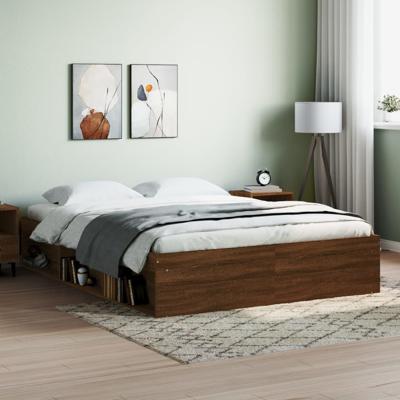 Bedframe bruin eikenkleur 140x200 cm