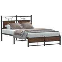 Bedframe zonder matras bewerkt hout bruin eikenkleur 120x190 cm