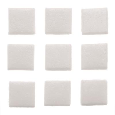 Glorex mozaiek steentjes/tegeltjes - vierkant - 30x stuks - wit -? 2 x 2 cm - hobby/knutselen