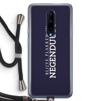 Blijve plakken in Negenduust: OnePlus 7 Pro Transparant Hoesje met koord