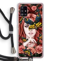 Lady Moth: Samsung Galaxy A51 5G Transparant Hoesje met koord