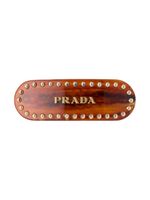 Prada barrette à logo - Marron - thumbnail